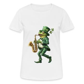 Frosch - Frauen T-Shirt atmungsaktiv - Weiß - Vorne - AI Model Female 172 dark (172cm)