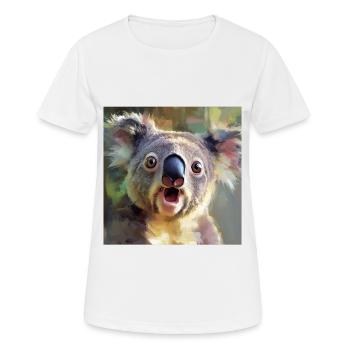 Koala - Frauen T-Shirt atmungsaktiv - Weiß - Vorne - AI Model Female 172 dark (172cm)