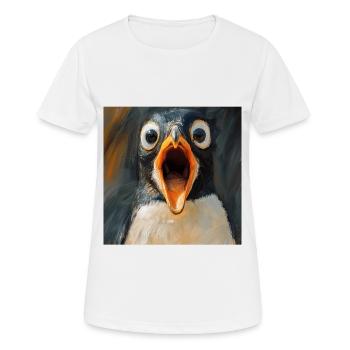 Pinguin - Frauen T-Shirt atmungsaktiv - Weiß - Vorne - AI Model Female 172 dark (172cm)