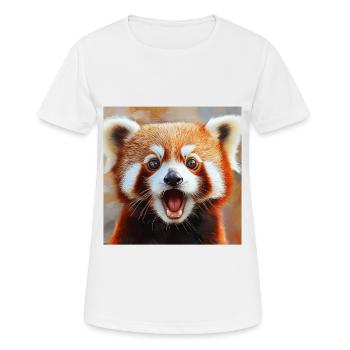Roter Panda - Frauen T-Shirt atmungsaktiv - Weiß - Vorne - AI Model Female 172 dark (172cm)