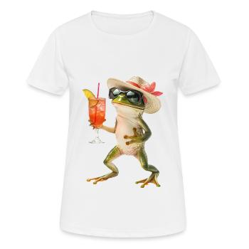 Frosch - Frauen T-Shirt atmungsaktiv - Weiß - Vorne - AI Model Female 172 dark (172cm)