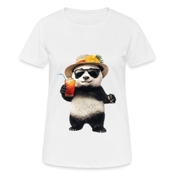 Panda - Frauen T-Shirt atmungsaktiv - Weiß - Vorne - AI Model Female 172 dark (172cm)