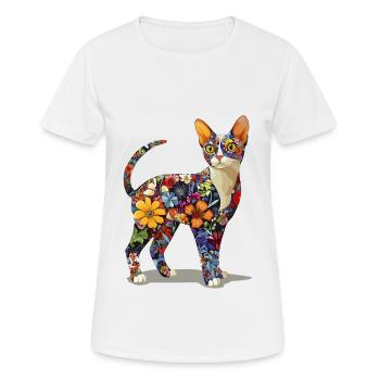 Devon Rex - Frauen T-Shirt atmungsaktiv - Weiß - Vorne - AI Model Female 172 dark (172cm)