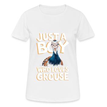Auerhahn - Frauen T-Shirt atmungsaktiv - Weiß - Vorne - AI Model Female 172 dark (172cm)