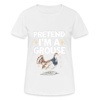 Auerhahn - Frauen T-Shirt atmungsaktiv - Weiß - Vorne - AI Model Female 172 dark (172cm)
