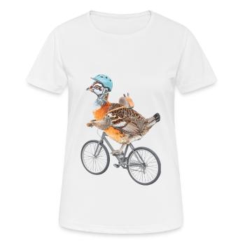 Auerhahn - Frauen T-Shirt atmungsaktiv - Weiß - Vorne - AI Model Female 172 dark (172cm)