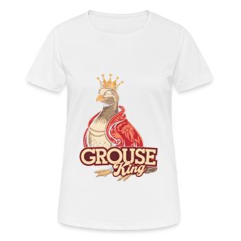 Auerhahn - Frauen T-Shirt atmungsaktiv - Weiß - Vorne - AI Model Female 172 dark (172cm)