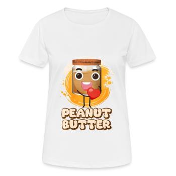 Erdnussbutter - Frauen T-Shirt atmungsaktiv - Weiß - Vorne - AI Model Female 172 dark (172cm)