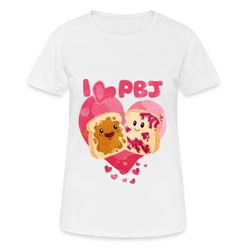 Erdnussbutter - Frauen T-Shirt atmungsaktiv - Weiß - Vorne - AI Model Female 172 dark (172cm)