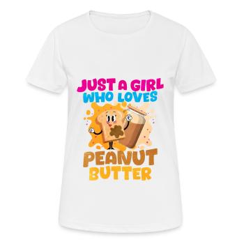 Erdnussbutter - Frauen T-Shirt atmungsaktiv - Weiß - Vorne - AI Model Female 172 dark (172cm)