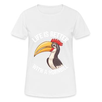 Nashornvogel - Frauen T-Shirt atmungsaktiv - Weiß - Vorne - AI Model Female 172 dark (172cm)