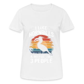 Nashornvogel - Frauen T-Shirt atmungsaktiv - Weiß - Vorne - AI Model Female 172 dark (172cm)