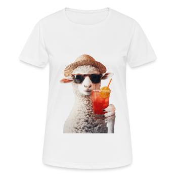 Schaf - Frauen T-Shirt atmungsaktiv - Weiß - Vorne - AI Model Female 172 dark (172cm)