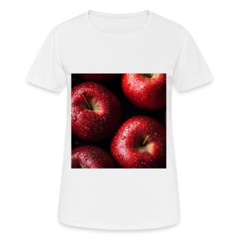 Äpfel - Frauen T-Shirt atmungsaktiv - Weiß - Vorne - AI Model Female 172 dark (172cm)