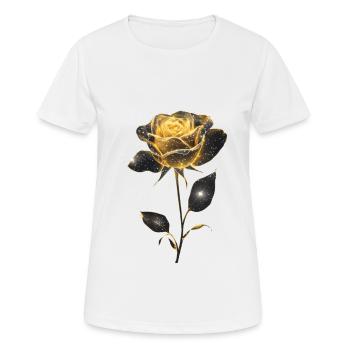 Gelbe Rose - Frauen T-Shirt atmungsaktiv - Weiß - Vorne - AI Model Female 172 dark (172cm)