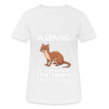 Wiesel - Frauen T-Shirt atmungsaktiv - Weiß - Vorne - AI Model Female 172 dark (172cm)
