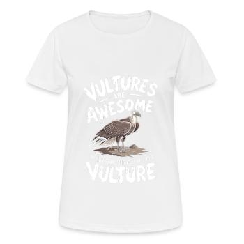 Geier - Frauen T-Shirt atmungsaktiv - Weiß - Vorne - AI Model Female 172 dark (172cm)