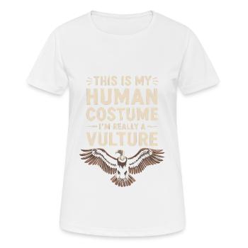 Geier - Frauen T-Shirt atmungsaktiv - Weiß - Vorne - AI Model Female 172 dark (172cm)