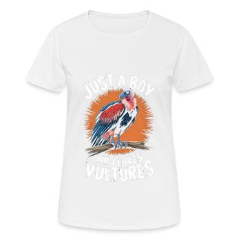 Geier - Frauen T-Shirt atmungsaktiv - Weiß - Vorne - AI Model Female 172 dark (172cm)