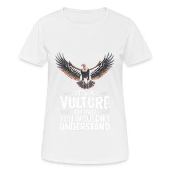 Geier - Frauen T-Shirt atmungsaktiv - Weiß - Vorne - AI Model Female 172 dark (172cm)