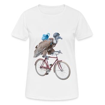 Geier - Frauen T-Shirt atmungsaktiv - Weiß - Vorne - AI Model Female 172 dark (172cm)