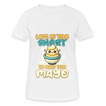 Mayonnaise - Frauen T-Shirt atmungsaktiv - Weiß - Vorne - AI Model Female 172 dark (172cm)