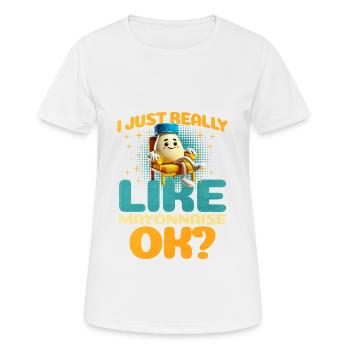Mayonnaise - Frauen T-Shirt atmungsaktiv - Weiß - Vorne - AI Model Female 172 dark (172cm)