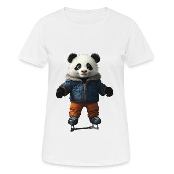Panda - Frauen T-Shirt atmungsaktiv - Weiß - Vorne - AI Model Female 172 dark (172cm)
