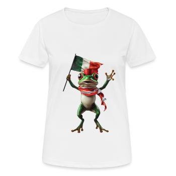 Frosch - Frauen T-Shirt atmungsaktiv - Weiß - Vorne - AI Model Female 172 dark (172cm)