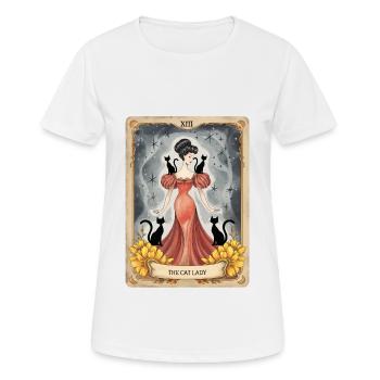 Tarotkarte - Frauen T-Shirt atmungsaktiv - Weiß - Vorne - AI Model Female 172 dark (172cm)
