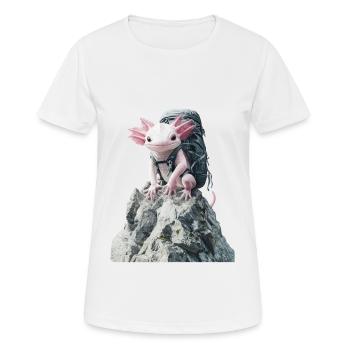 Axolotl - Frauen T-Shirt atmungsaktiv - Weiß - Vorne - AI Model Female 172 dark (172cm)