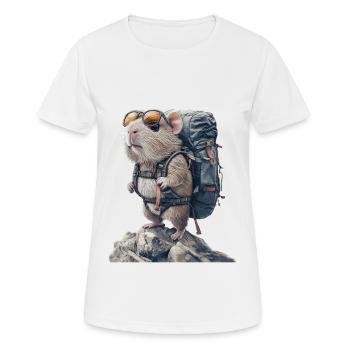 Meerschweinchen - Frauen T-Shirt atmungsaktiv - Weiß - Vorne - AI Model Female 172 dark (172cm)