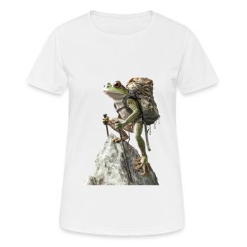 Frosch - Frauen T-Shirt atmungsaktiv - Weiß - Vorne - AI Model Female 172 dark (172cm)