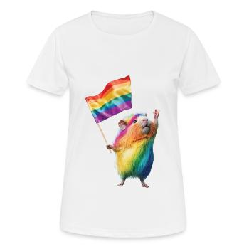 Meerschweinchen - Frauen T-Shirt atmungsaktiv - Weiß - Vorne - AI Model Female 172 dark (172cm)