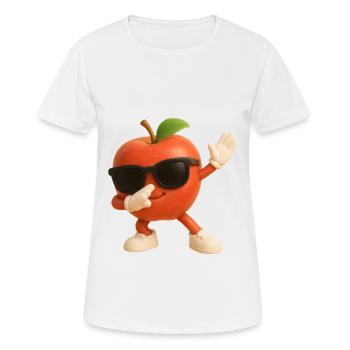 Apfel - Frauen T-Shirt atmungsaktiv - Weiß - Vorne - AI Model Female 172 dark (172cm)