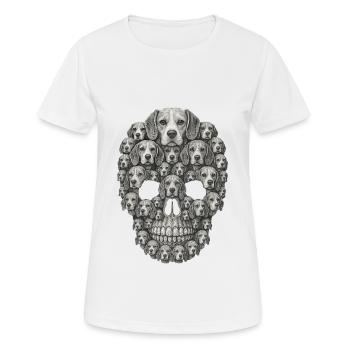 Beagle - Frauen T-Shirt atmungsaktiv - Weiß - Vorne - AI Model Female 172 dark (172cm)