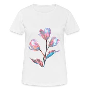 Tulpe - Frauen T-Shirt atmungsaktiv - Weiß - Vorne - AI Model Female 172 dark (172cm)