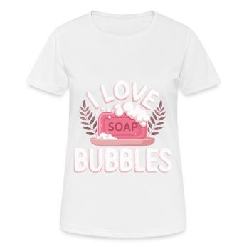 Blasen - Frauen T-Shirt atmungsaktiv - Weiß - Vorne - AI Model Female 172 dark (172cm)