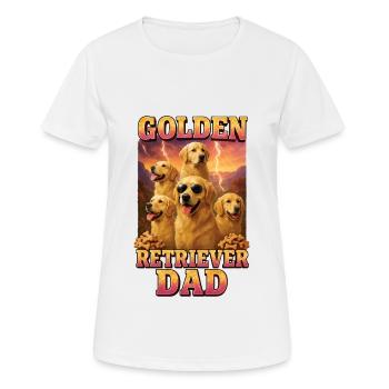 Golden Retriever - Frauen T-Shirt atmungsaktiv - Weiß - Vorne - AI Model Female 172 dark (172cm)