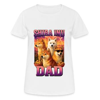 Shiba Inu - Frauen T-Shirt atmungsaktiv - Weiß - Vorne - AI Model Female 172 dark (172cm)