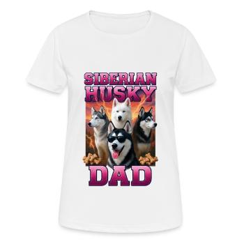 Sibirischer Husky - Frauen T-Shirt atmungsaktiv - Weiß - Vorne - AI Model Female 172 dark (172cm)