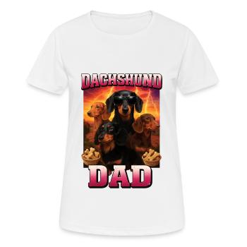 Dackel - Frauen T-Shirt atmungsaktiv - Weiß - Vorne - AI Model Female 172 dark (172cm)