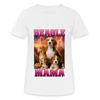 Beagle - Frauen T-Shirt atmungsaktiv - Weiß - Vorne - AI Model Female 172 dark (172cm)