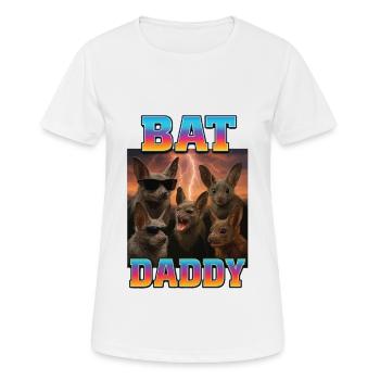 Fledermaus-Papa - Frauen T-Shirt atmungsaktiv - Weiß - Vorne - AI Model Female 172 dark (172cm)