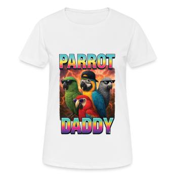 Papagei Papa - Frauen T-Shirt atmungsaktiv - Weiß - Vorne - AI Model Female 172 dark (172cm)