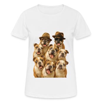 Bulldogge - Frauen T-Shirt atmungsaktiv - Weiß - Vorne - AI Model Female 172 dark (172cm)