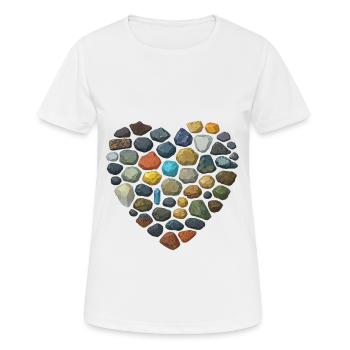 Géologie Roche - T-shirt respirant Femme - blanc - Devant - AI Model Female 172 dark (172cm)