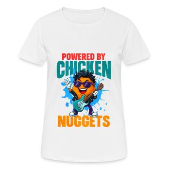 Chicken Nugget - Frauen T-Shirt atmungsaktiv - Weiß - Vorne - AI Model Female 172 dark (172cm)