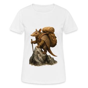 Armadillo Gürteltier Wandern - Frauen T-Shirt atmungsaktiv - Weiß - Vorne - AI Model Female 172 dark (172cm)