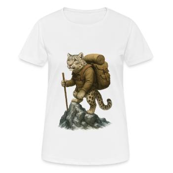 Snow Leopard Hiking - Women's Breathable T-Shirt - white - Front - AI Model Female 172 dark (172cm)